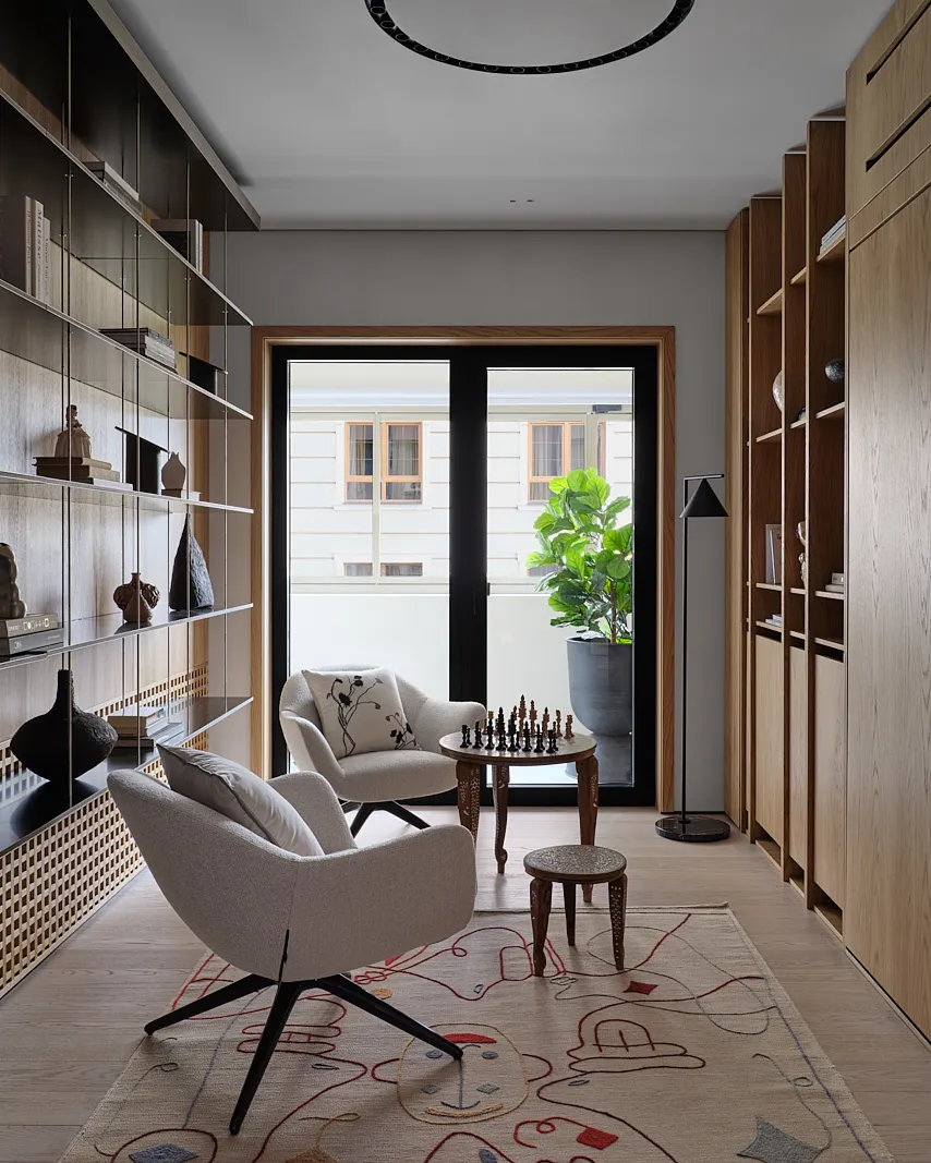 Dark & Stylish 95m² (1,022 sq ft) Apartment for a Young Couple